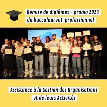 remise diplômes 2023 lycée professionnel